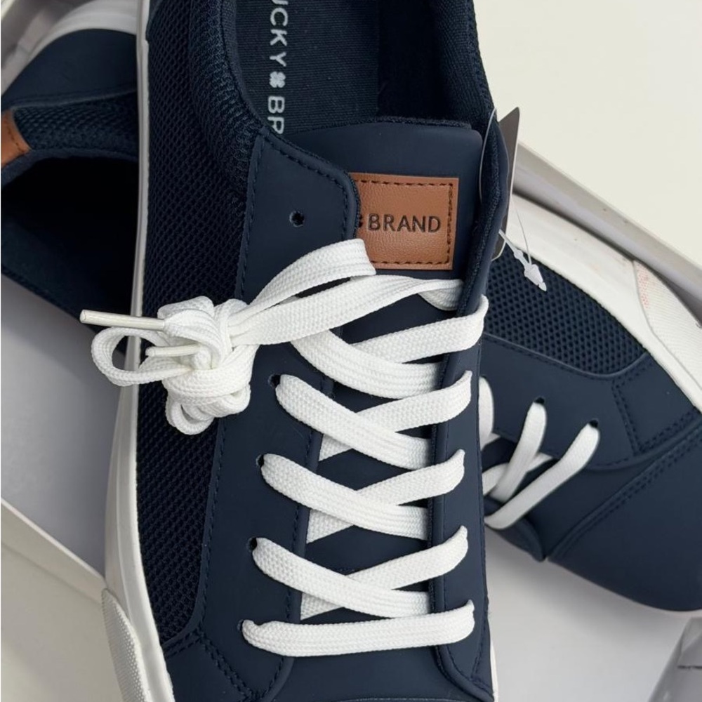 Lucky Brand Men's Dark Blue Sneakers with White Accents